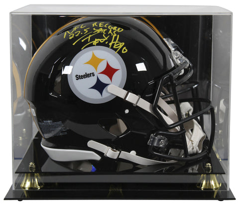 Steelers T.J. Watt NFL Record 22.5 Sacks F/S Speed Proline Helmet w/ Case BAS W