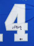 Amon-Ra St. Brown Signed Detroit Lions Nike Blue NFL Jersey