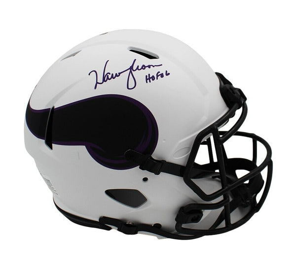 Warren Moon Signed Minnesota Vikings Speed Authentic Lunar Helmet - "HOF 06