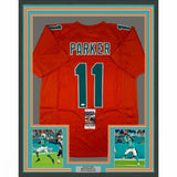 FRAMED Autographed/Signed DEVANTE PARKER 33x42 Miami Orange Jersey JSA COA Auto