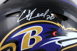 Ed Reed Autographed Baltimore Ravens F/S Speed Authentic Helmet-Beckett W Holo