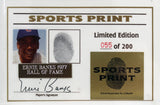 Ernie Banks Signed Chicago Cubs ONL Baseball & Display Case with Thumbprint COA