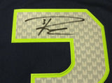 SEAHAWKS RUSSELL WILSON AUTOGRAPHED BLUE NIKE TWILL JERSEY SIZE XL RW HOLO 71431