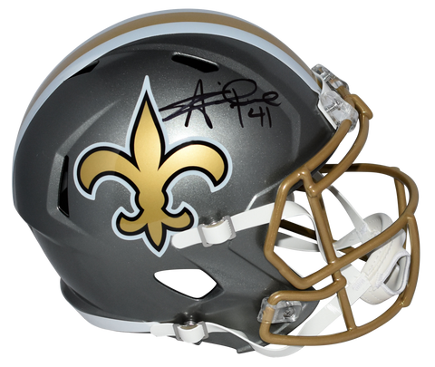 ALVIN KAMARA SIGNED NEW ORLEANS SAINTS FLASH FULL SIZE SPEED HELMET BECKETT