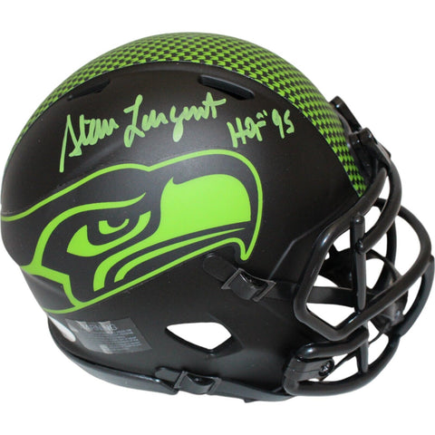 Steve Largent Autographed Seattle Seahawks Eclipse Mini Helmet HOF JSA 46970