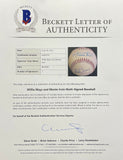 Willie Mays Monte Irvin Dual Signed Giants Baseball BAS LOA AA05916