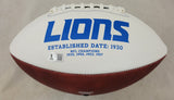 DAVID MONTGOMERY SIGNED DETROIT LIONS F/S WHITE PANEL LOGO FOOTBALL BECKETT QR