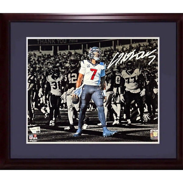 CJ Stroud Signed 11x14 Framed Photo Scream Rookie Autograph Texans Fanatics COA