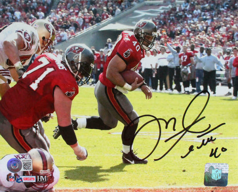 Mike Alstott Autographed Bucs Running 8x10 HM Photo-Beckett W Hologram*Black