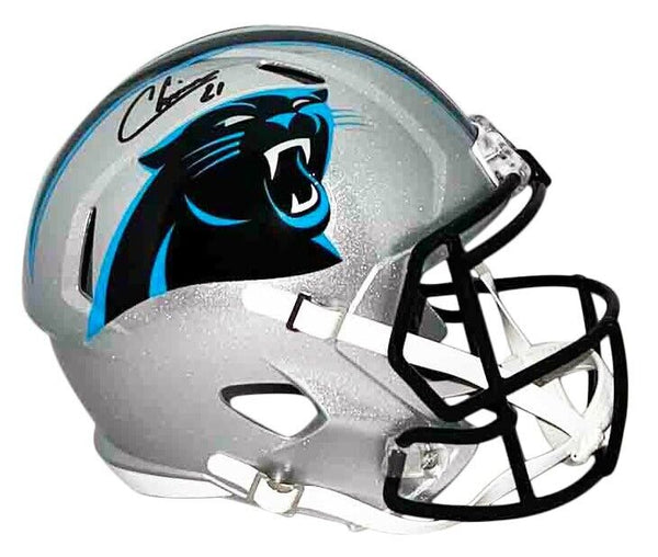 JEREMY CHINN SIGNED CAROLINA PANTHERS FULL SIZE SPEED HELMET BECKETT