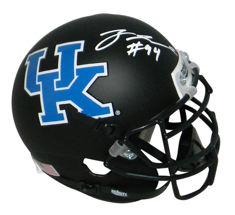 ZA'DARIUS SMITH SIGNED KENTUCKY WILDCATS BLACK MINI HELMET BECKETT