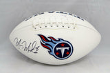 Marcus Mariota Autographed Tennessee Titans Logo Football- JSA Witnessed Auth