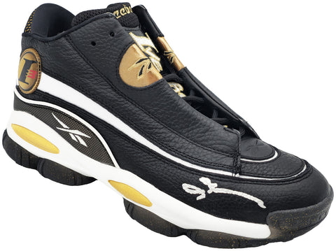 ALLEN IVERSON AUTOGRAPHED BLACK REEBOK THE ANSWER SHOE 76ERS 10 BECKETT 233335