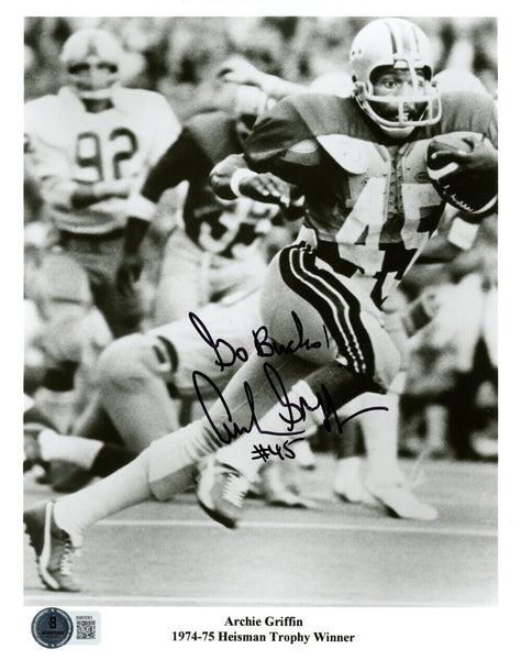 Archie Griffin Signed Ohio State Buckeyes 8x10 Photo Go Bucks BAS 47233