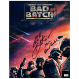 Dee Bradley Baker Autographed The Bad Batch 11x14 Photo with Inscription