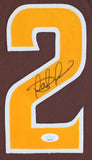 Fernando Tatis Jr. Authentic Signed Brown Pro Style Jersey w/ Yellow Numbers JSA