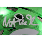Magic Johnson Autographed/Signed Michigan State Chrome Mini Helmet Beckett 49615