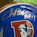 Terrell Davis Autographed Signed Denver Broncos Old D Mini Helmet HOF 17 Beckett