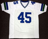 SEATTLE SEAHAWKS KENNY EASLEY AUTOGRAPHED WHITE JERSEY MCS HOLO STOCK #90871