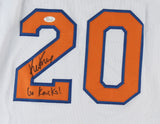 Kevin Knox Signed New York Knicks Jersey Inscribed Go Knicks! (JSA COA) 2018 Pck