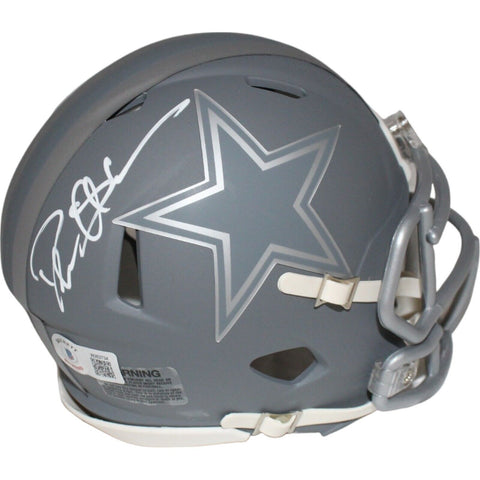 Deion Sanders Autographed/Signed Dallas Cowboys Slate Mini Helmet Beckett 42767