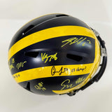 Autographed/Signed 2023 Michigan Wolverines FS Helmet 19x Team Beckett BAS COA