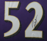 RAY LEWIS (Ravens purple SKYLINE) Signed Autographed Framed Jersey JSA