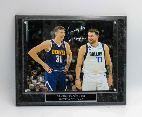 Vlatko Cancar Denver Nuggets Autographed 8"x10" Photo Plaque LSM COA
