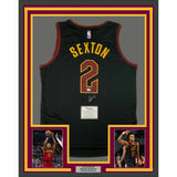 FRAMED Autographed/Signed COLLIN SEXTON 33x42 Cavaliers Jersey Fanatics COA