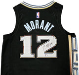 MEMPHIS GRIZZLIES JA MORANT AUTOGRAPHED BLACK NIKE CITY JERSEY 48 BECKETT