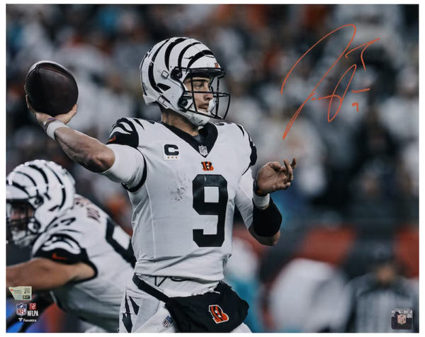 Joe Burrow Cincinnati Bengals Autographed 16 x 20 Pass vs Titans in White  Jersey Photograph