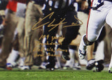 Chris Davis Signed Auburn Tigers 28x24 NCAA Stretched Canvas with 3 Insc
