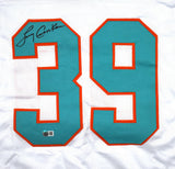 Larry Csonka Autographed White Pro Style Jersey - Beckett W Hologram *Black