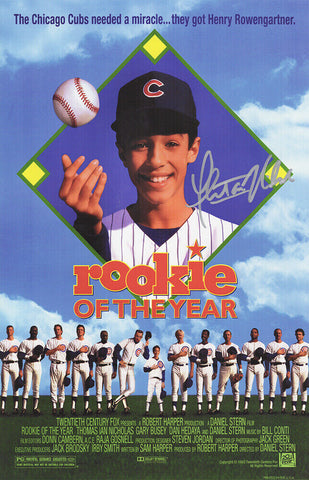 Thomas Ian Nicholas Signed Rookie Of The Year 11x17 Movie Poster - (SCHWARTZ ...