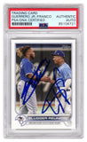 Vladimir Guerrero Jr & Wander Franco Signed 2022 Topps Slugger Card #329 - (PSA)