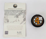 Bobby Orr Signed Boston Bruins Flying Goal Logo Hockey Puck (Bobby Orr GNR COA)