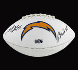 Melvin Gordon Signed Los Angeles Chargers Embroidered NFL Football - "Bolt Up"