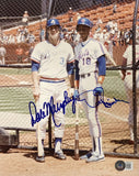 Dale Murphy Darryl Strawberry Signed 8x10 Baseball Photo BAS