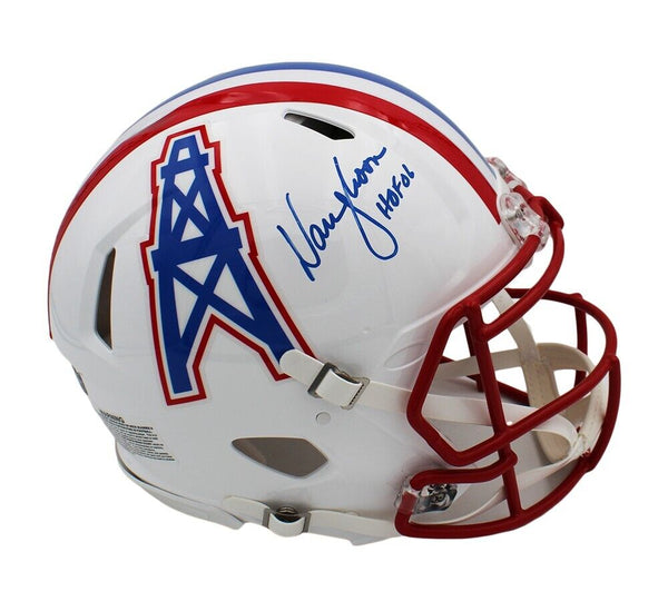 Warren Moon Signed Houston Oilers Speed Authentic 81-98 NFL Helmet with "HOF 06"