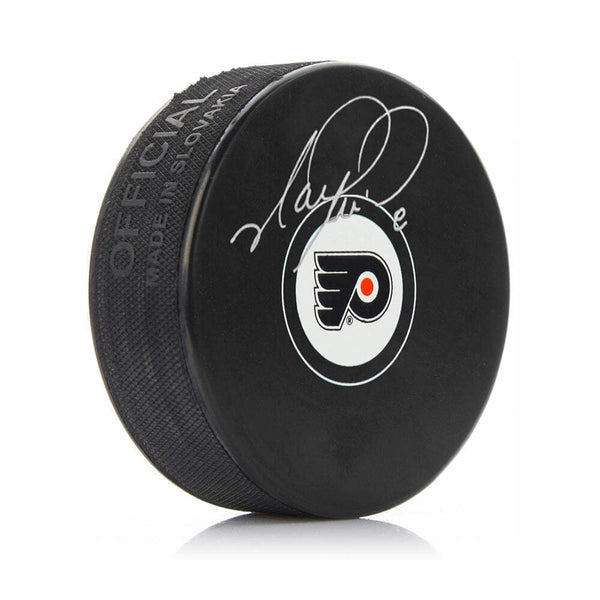 Mark Recchi Philadelphia Flyers Autographed Signed Hockey Logo Puck JSA PSA