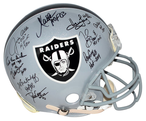 HOWIE LONG MARCUS ALLEN BILETNIKOFF SHELL BROWN SIGNED RAIDERS PROLINE HELMET