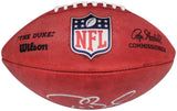 TOM BRADY AUTOGRAPHED SIGNED NFL LEATHER FOOTBALL PATRIOTS FANATICS HOLO 202346