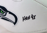 Steve Largent Signed Seattle Seahawks Logo Football w/HOF- Beckett W Auth *Split