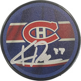 Kirby Dach Autographed/Signed Montreal Canadiens Hockey Puck FAN 46845