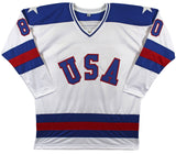 1980 USA Hockey 19 Autos Craig, Eruzione, Broten Signed White Jersey BAS Wit