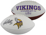 Vikings Jared Allen Authentic Signed White Panel Logo Football w/ Case BAS Wit