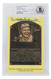 Brooks Robinson Signed Slabbed Orioles Hall of Fame Plaque Postcard BAS 100