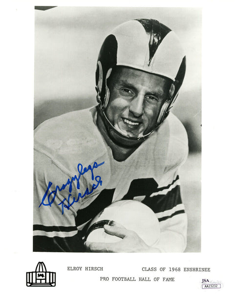 Elroy Hirsch Autographed/Signed Los Angeles Rams 8x10 Photo JSA 48525