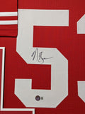 FRAMED SAN FRANCISCO 49ERS NAVORRO BOWMAN AUTOGRAPHED SIGNED JERSEY BECKETT HOLO