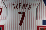 Trea Turner Autographed Philadelphia Phillies Nike Signed Framed Jersey Beckett